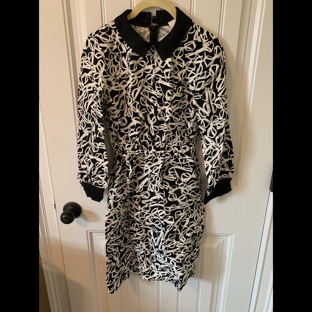 Kate Spade, Blake and white glasses print, sz 0-2